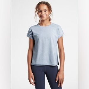 Athleta Girl Back At It Tee Stratford Blue Size L